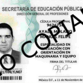 Cedula Profesional Especialidad Valuación